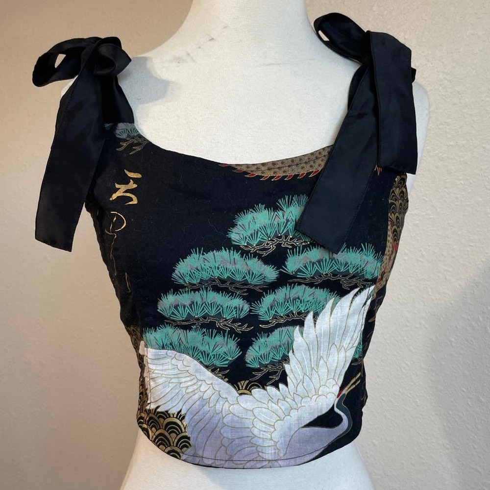 Handmade Corset Japanese Print Top